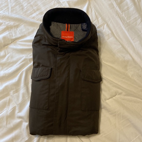 Tommy Bahama Mens Field Jacket Sz L Brown Utility Coat Wool Blend Casual Outdoor - Picture 4 of 12